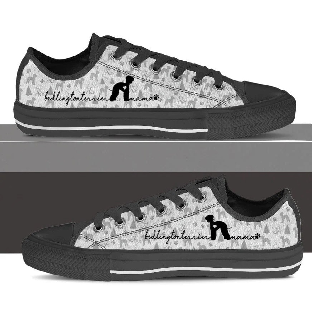 Bedlington Terrier Low Top Shoes, Designer Low Top Shoes, Low Top Sneakers