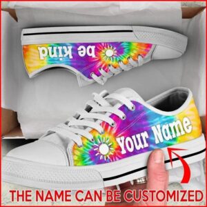 Bekind Tie Dye Personalized Canvas Low Top Shoes Low Top Designer Shoes Low Top Sneakers 2 vqljta.jpg