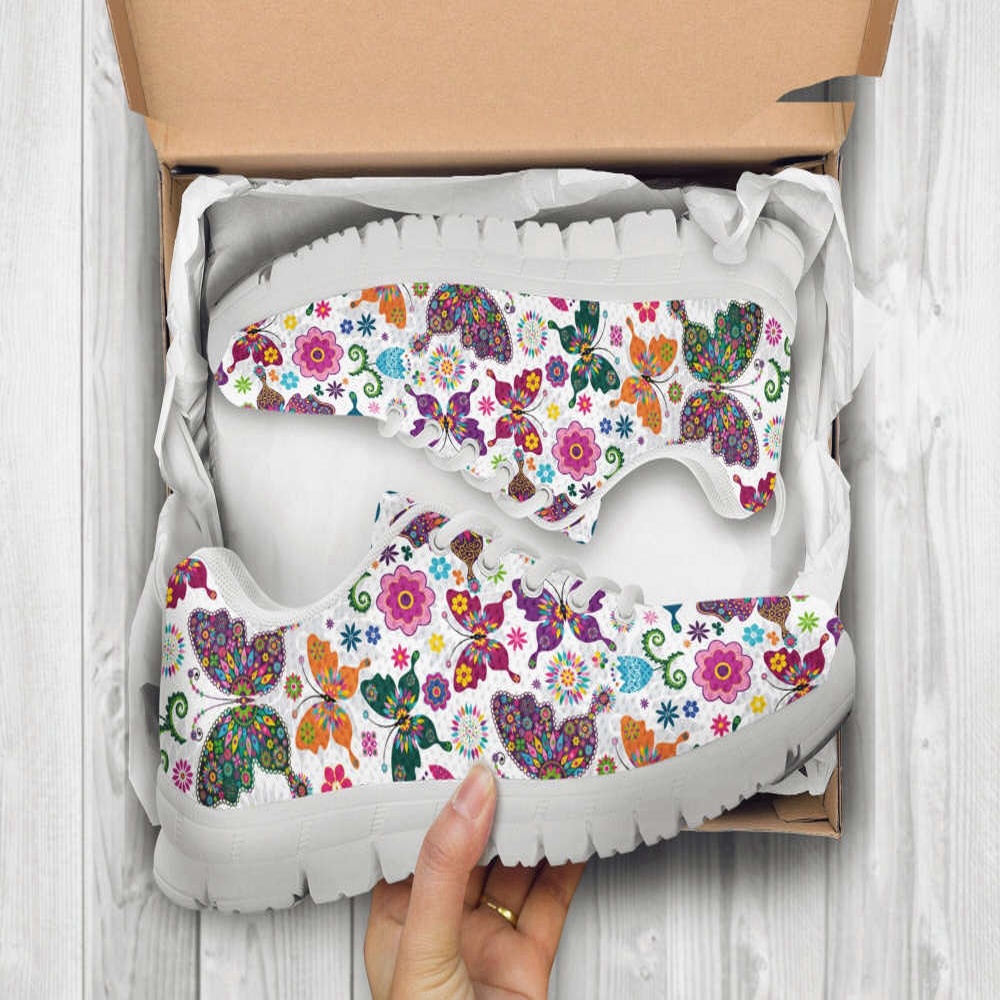 Best Butterfly Shoes Custom Name Shoes Butterfly Print Running Sneakers, Designer Sneakers, Best Running Shoes