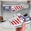 Bichon Dog Flowers Pattern Turquoise Low Top Shoes Canvas Sneakers, Designer Low Top Shoes, Low Top Sneakers