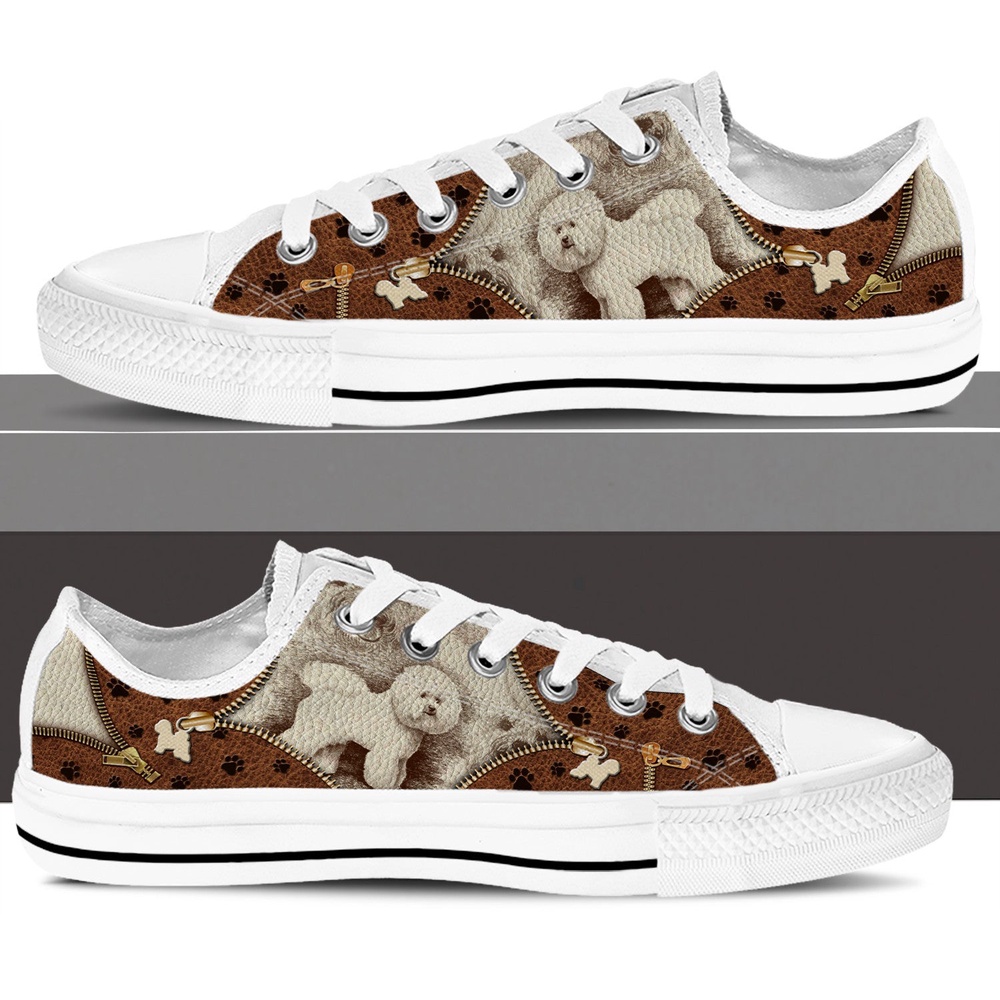 Bichon Frise´ Low Top Shoes, Designer Low Top Shoes, Low Top Sneakers