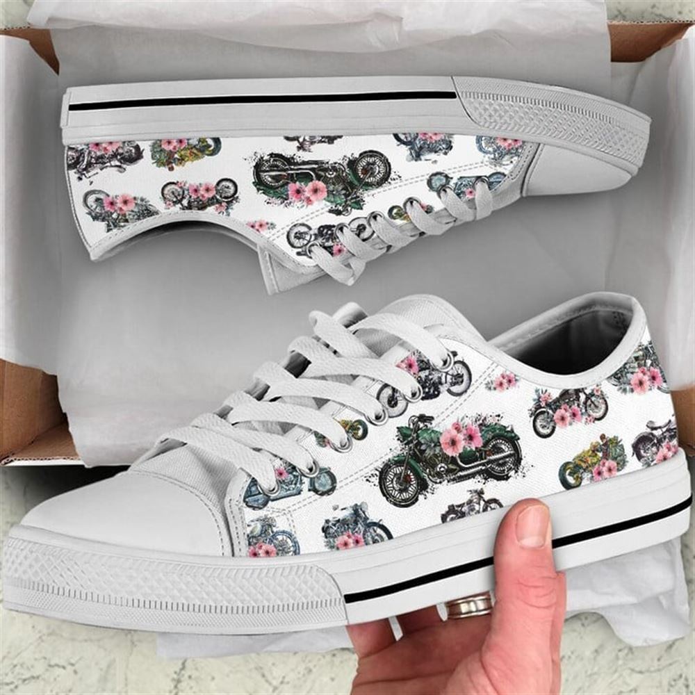 Biker Flower Watercolor Low Top Shoes, Low Top Sneakers, Sneakers Low Top Biker Flower Watercolor Low Top Shoes, Low Top Sneakers, Sneakers Low Top