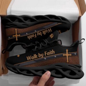 Black Jesus Walk By Faith Running Sneakers&hellip;