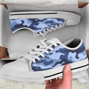 Blue Camo Camouflage Low Top Shoes, Low&hellip;