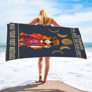 Bohemian Hippie Beach Towel Assuming I m Just An Old Lady Christian Beach Towel Summer Towels 2 xldpph.jpg