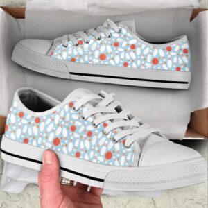 Bowling Pattern Orange &amp White Canvas Print&hellip;