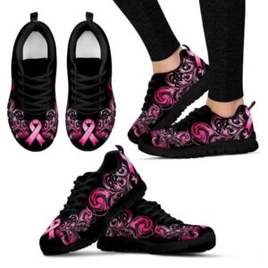 Breast Cancer Awareness Pink Ribbon Women’s Sneakers,&hellip;
