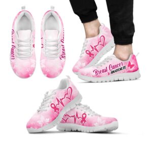 Breast Cancer Awareness Shoes Rainbow Flower Sneaker&hellip;