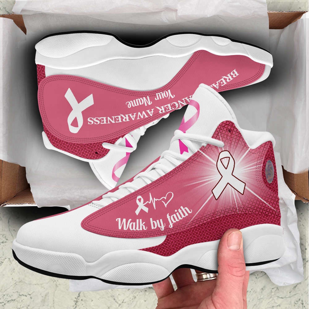 Breast Cancer Awareness Walk By Faith Custom Name Shoes, Basketball Shoes, Basketball Shoes 2024 Breast Cancer Awareness Walk By Faith Custom Name Shoes, Basketball Shoes, Basketball Shoes 2024