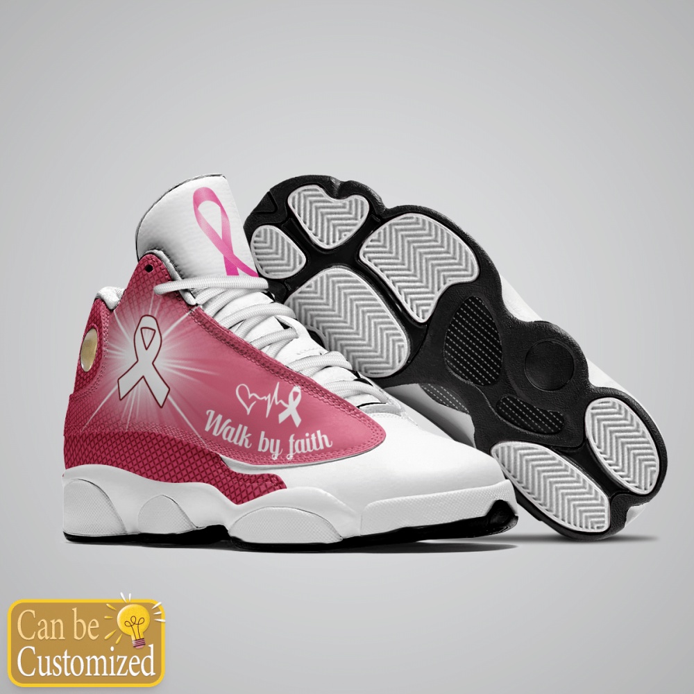 Breast Cancer Awareness Walk By Faith Custom Name Shoes, Basketball Shoes, Basketball Shoes 2024 Breast Cancer Awareness Walk By Faith Custom Name Shoes, Basketball Shoes, Basketball Shoes 2024