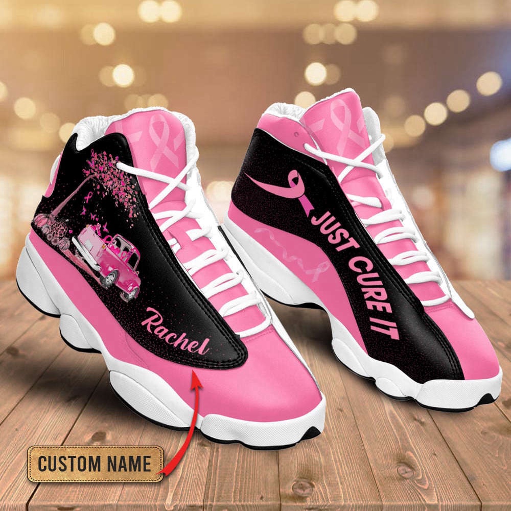 Breast Cancer Just Cure It Custom Name Shoes, Basketball Shoes, Basketball Shoes 2024
