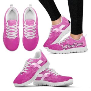 Breast Cancer Shoes Fight Pink Sneaker Walking&hellip;