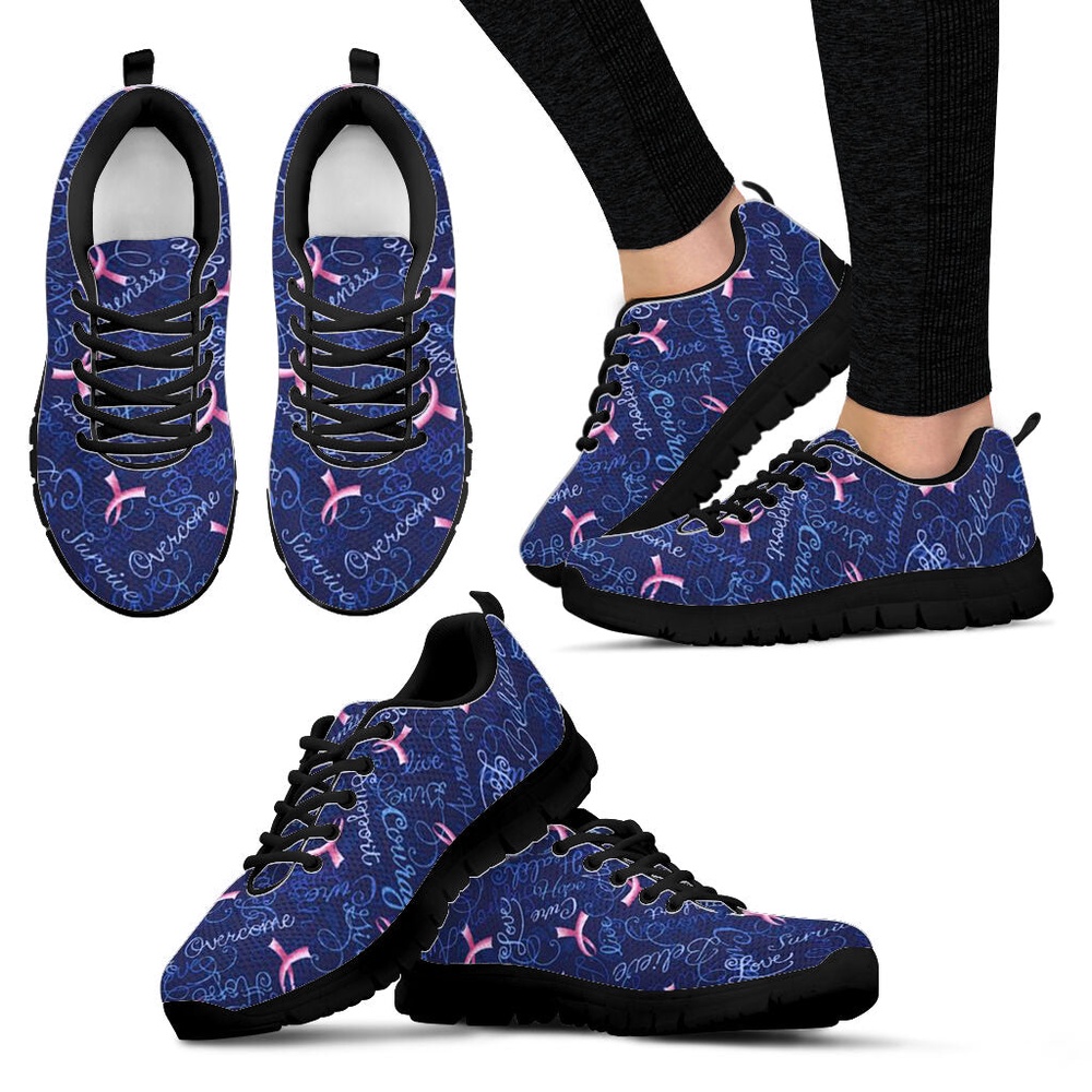 Breast Cancer Shoes Pattern Navy Sneaker Walking Shoes, Designer Sneakers, Best Running Shoes Breast Cancer Shoes Pattern Navy Sneaker Walking Shoes, Designer Sneakers, Best Running Shoes