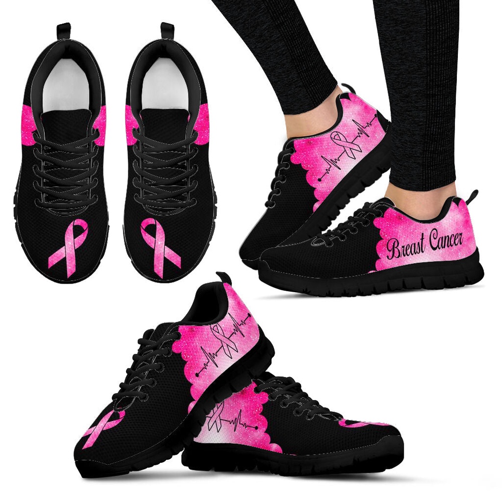 Breast Cancer Shoes Pink Black Sneaker Walking Shoes, Designer Sneakers, Best Running Shoes Breast Cancer Shoes Pink Black Sneaker Walking Shoes, Designer Sneakers, Best Running Shoes