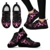 Breast Cancer Shoes Ribbon Fight Flower Light Sneaker Walking Shoes, Designer Sneakers, Best Running Shoes