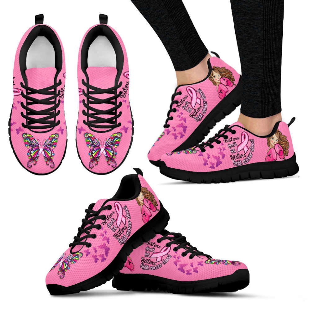 Breast Cancer Shoes Sisters Don’t Let Sneaker Walking Shoes, Designer Sneakers, Best Running Shoes