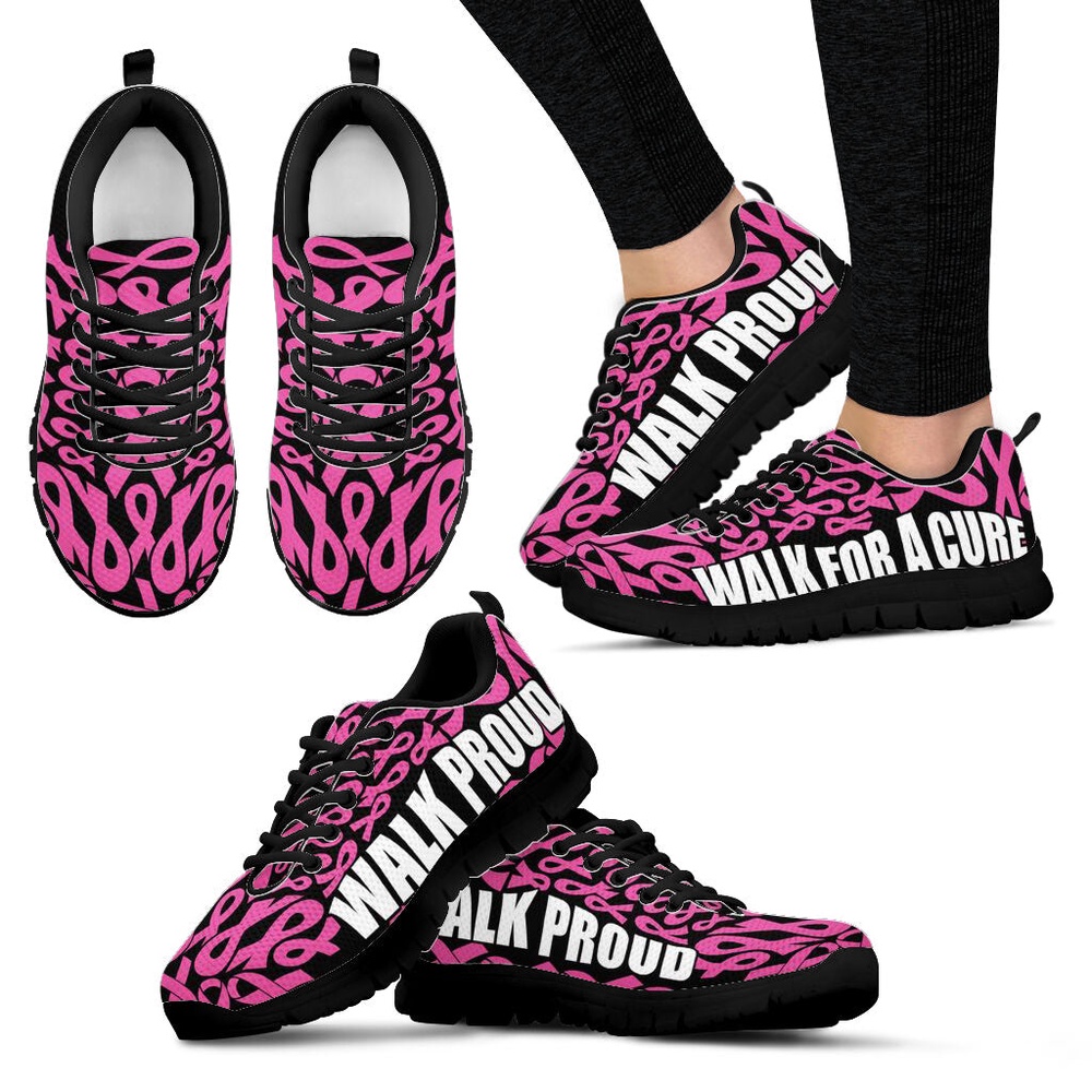 Breast Cancer Shoes Walk For A Cure Sneaker Walking Shoes, Designer Sneakers, Best Running Shoes