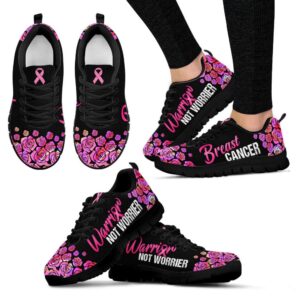 Breast Cancer Shoes Warrior Not Worrier Sneaker&hellip;