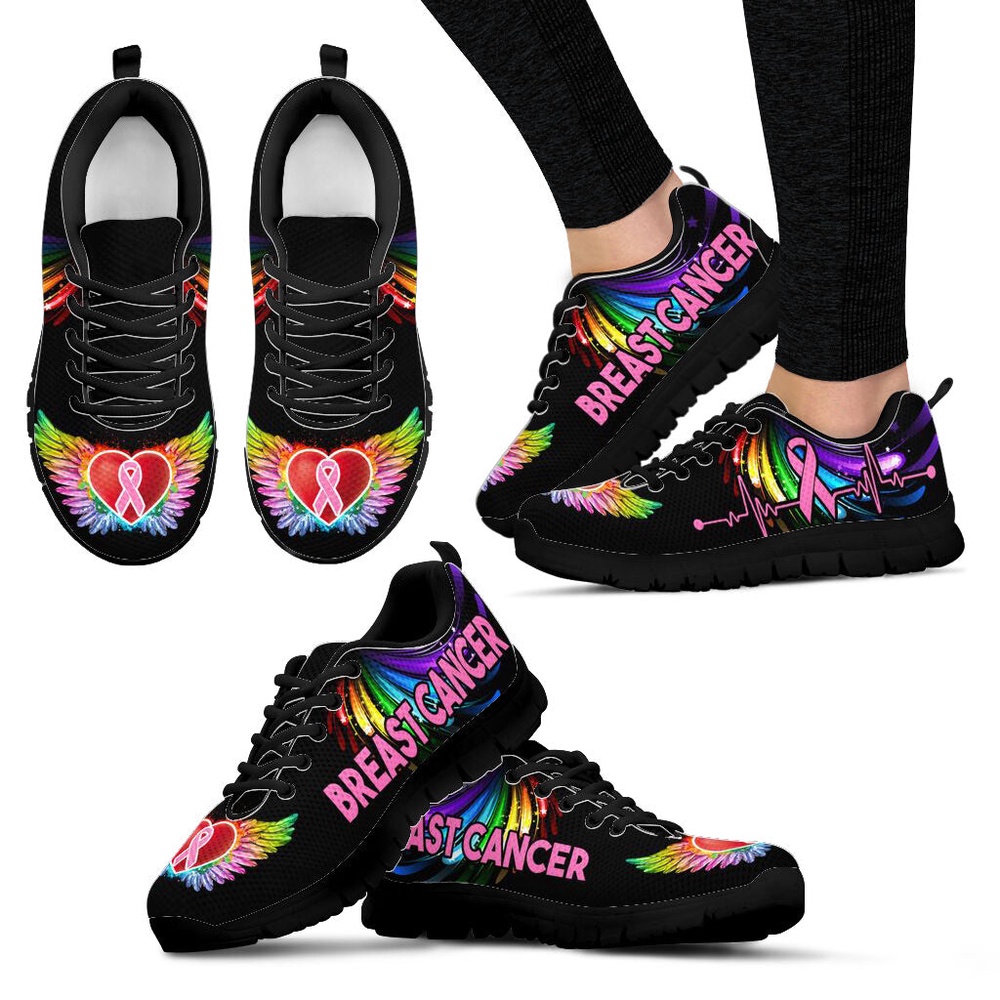 Breast Cancer Shoes Wing Heartbeat Sneaker Walking Shoes, Designer Sneakers, Best Running Shoes Breast Cancer Shoes Wing Heartbeat Sneaker Walking Shoes, Designer Sneakers, Best Running Shoes
