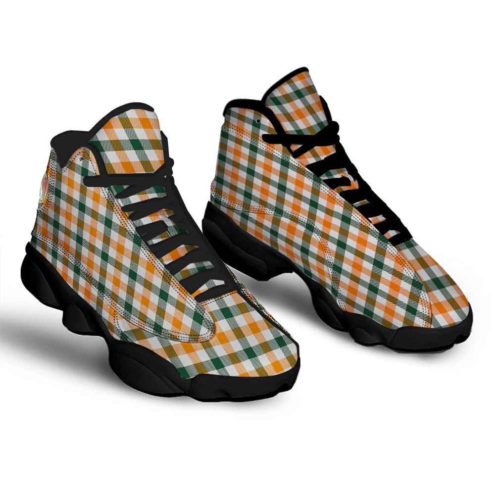 Buffalo Check St. Patrick’s Day Print Pattern Black Basketball Shoes, Basketball Shoes, Best Basketball Shoes 2024