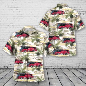 Burleson, Texas, Burleson Fire Department Hawaiian Shirt,&hellip;