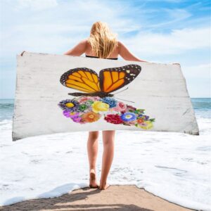 Butterfly Floral Beach Towel, Christian Beach Towel,&hellip;