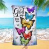 Butterfly Flowers Garden Just Breathe Beach Towel, Christian Beach Towel, Summer Towels Butterfly Flowers Garden Just Breathe Beach Towel, Christian Beach Towel, Summer Towels