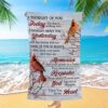 Cardinal Simply Blessed Beach Towel, Christian Beach Towel, Summer Towels