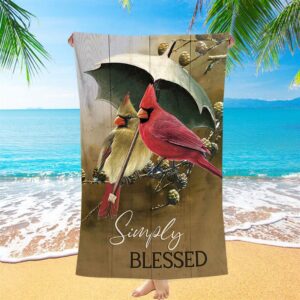 Cardinal Simply Blessed Beach Towel, Christian Beach&hellip;