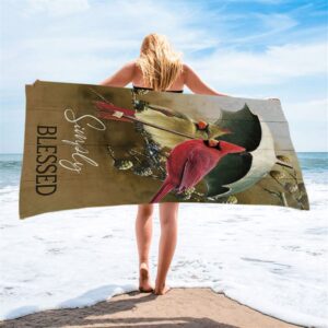 Cardinal Simply Blessed Beach Towel, Christian Beach&hellip;