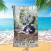 Cat Lovers Just Breathe Beach Towel, Christian Beach Towel, Summer Towels