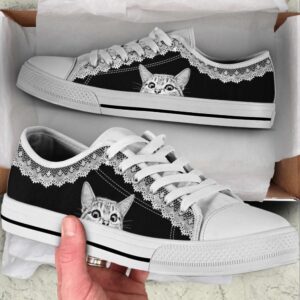 Cat Lover Shoes Lace Fabric Low Top&hellip;