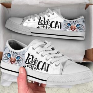 Cat Lover Shoes Love My Cat Low&hellip;