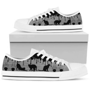 Cat Mom White Brick Wall Low Top&hellip;