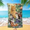 Cat Memorial Beach Towel, Take My Hand Jesus, Christian Beach Towel, Summer Towels