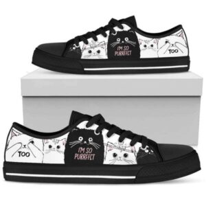 Cat Pattern Low Top Shoes PN205360Sb, Low&hellip;