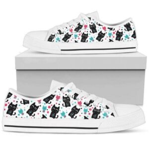 Cat Pattern Low Top Shoes, Stylish Sustainable&hellip;