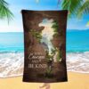 Cave Green Forest Walking With Jesus Beach Towel, Christian Beach Towel, Summer Towels Cave Green Forest Walking With Jesus Beach Towel, Christian Beach Towel, Summer Towels