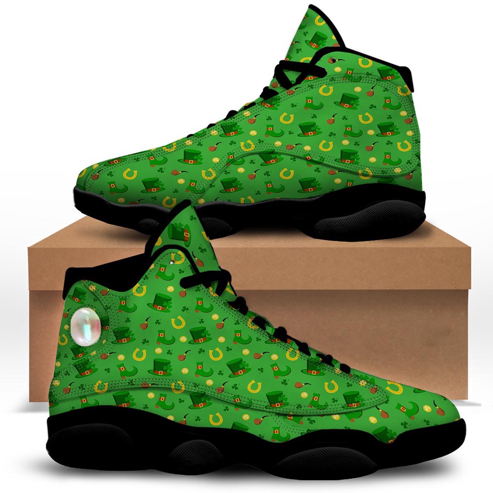 Celebration Saint Patrick’s Day Print Pattern Black Basketball Shoes, Basketball Shoes, Best Basketball Shoes 2024