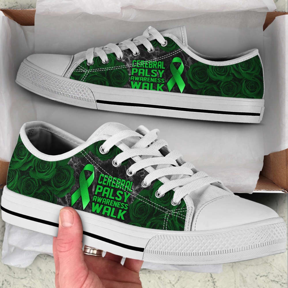Cerebral Palsy Shoes Awareness Walk Low Top Shoes Canvas Shoes, Low Top Designer Shoes, Low Top Sneakers