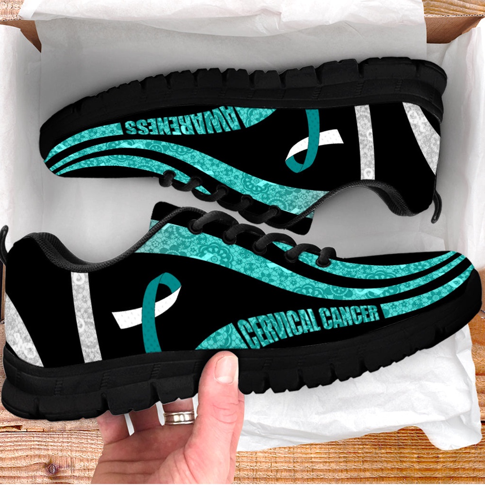Cervical Cancer Awareness Shoes Shoes Holowave Sneaker Walking Shoes, Designer Sneakers, Best Running Shoes