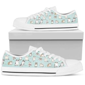 Chic Cat Pattern Women’s Low-Top Shoe Purr-fectly&hellip;