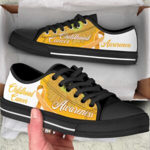 Childhood Cancer Shoes Awareness Ribbon Low Top&hellip;