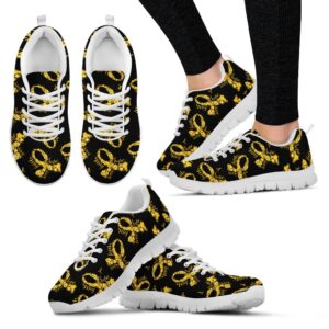 Childhood Cancer Shoes Flower Pattern Sneaker Walking&hellip;