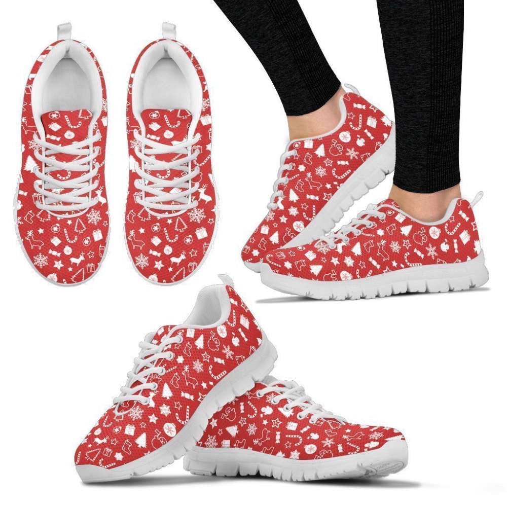 Chistmas SWomen’s Sneakers, Comfortable Walking Running Lightweight Casual Shoes, Designer Sneakers, Best Running Shoes