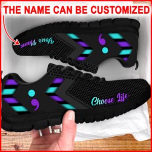 Choose Life Pattern Shoes Simplify Style Sneakers&hellip;