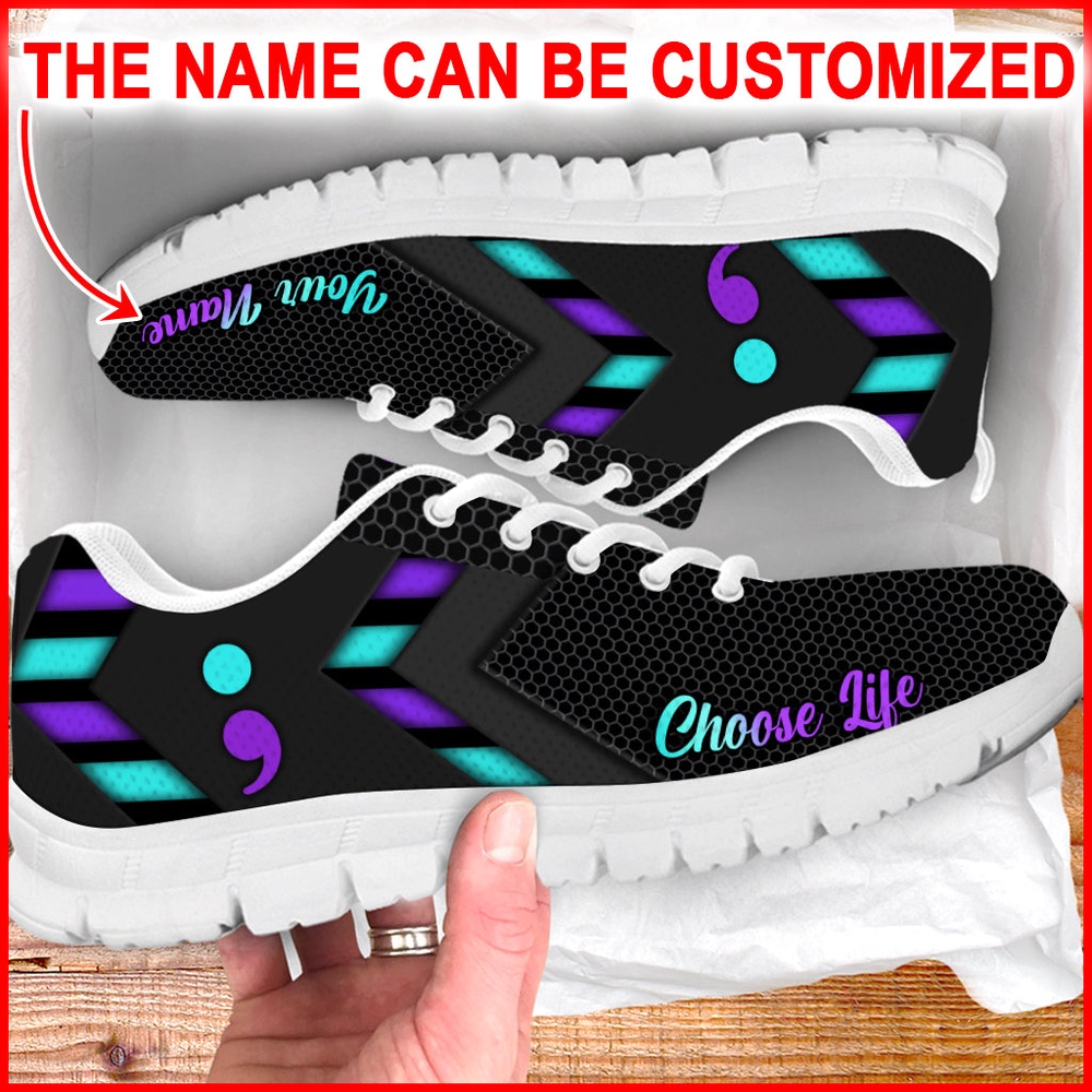 Choose Life Pattern Shoes Simplify Style Sneakers Walking Shoes, Designer Sneakers, Best Running Shoes