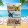 Christian Beach Towel Flower Hope Anchors The Soul Beach Towel, Christian Beach Towel, Summer Towels