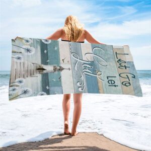 Christian Let Go Let God Beach Towel Christian Beach Towel Summer Towels 2 ftomz8.jpg