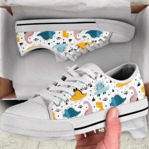 Color Repeating Pattern With Dinosaurs Low Top&hellip;